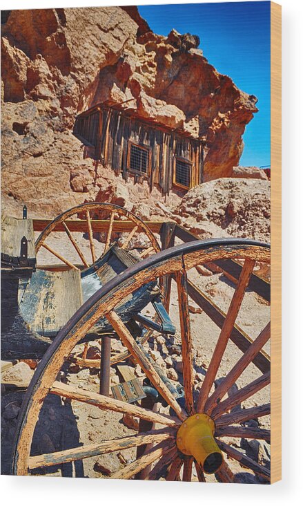 Calico Wood Print featuring the photograph Calico Ghost Town Mine by Kyle Hanson
