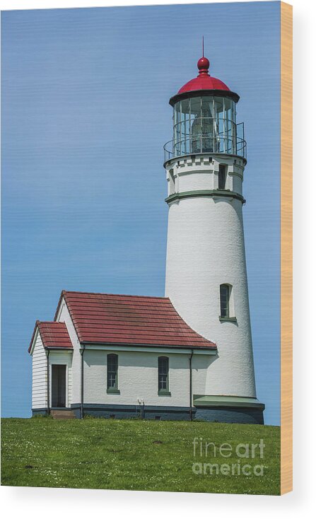 Cape Blanco Wood Print featuring the photograph Cape Blanco Oregon Lighthouse by Gary Whitton