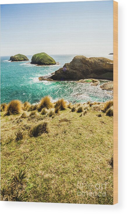 Coast Wood Print featuring the photograph Captivating coastal cliff by Jorgo Photography