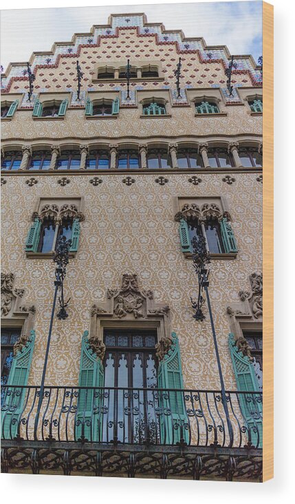 Architecture Wood Print featuring the photograph Casa Amatller Barcelona Spain by Adam Rainoff