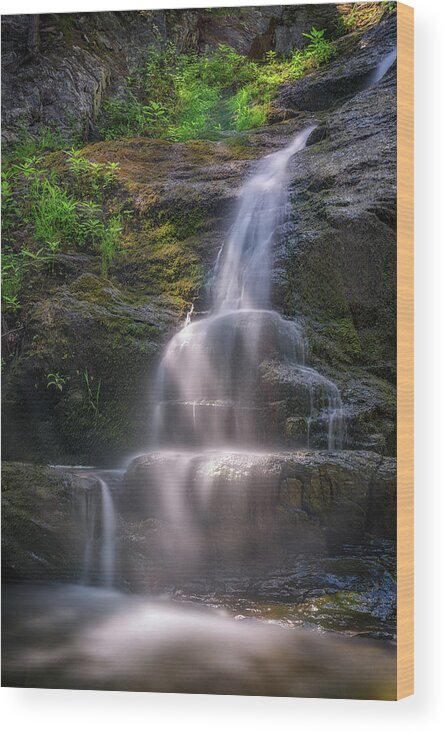 Cascade Falls Wood Print featuring the photograph Cascade Falls, Saco, Maine by Rick Berk