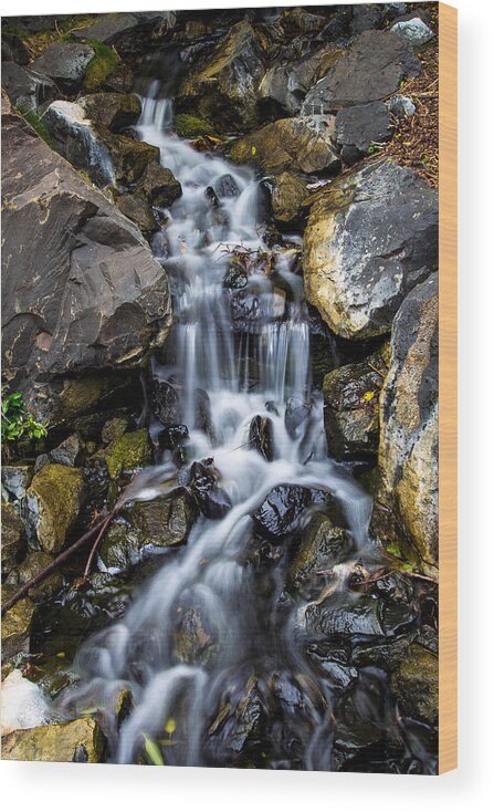 Water Wood Print featuring the photograph Cascade by Keith Hawley