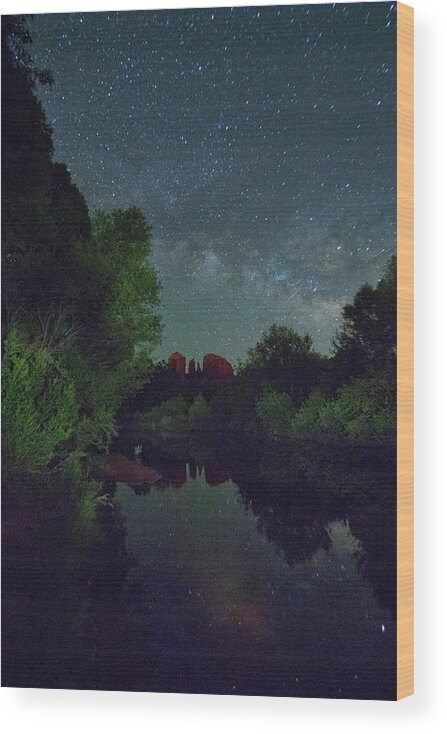 Cathedral Rock Wood Print featuring the photograph Cathedrals' Nights by Tom Kelly