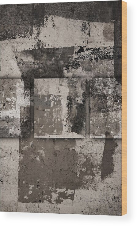 Cement Wood Print featuring the photograph Cement Squares Number Four by Carol Leigh