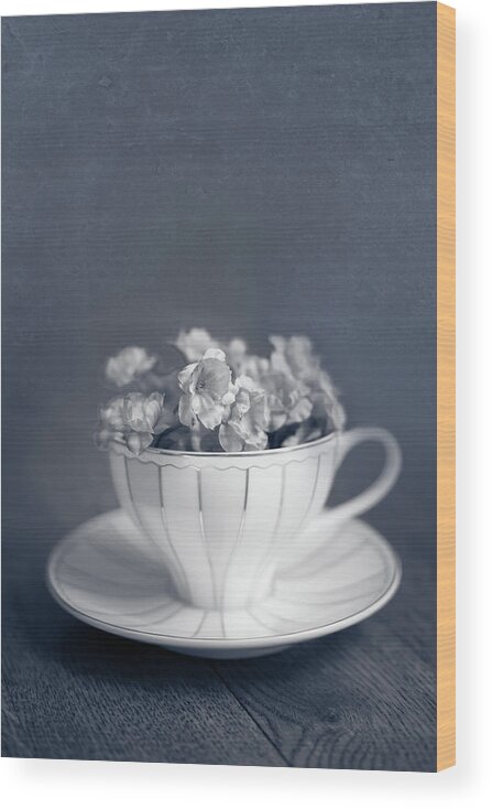 Tea Cup Wood Print featuring the photograph Charms Of The Past by Elvira Pinkhas