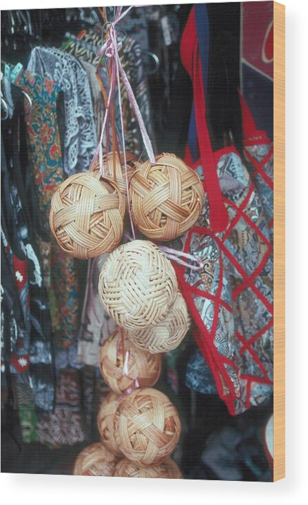Balls Wood Print featuring the photograph China Market by Douglas Pike