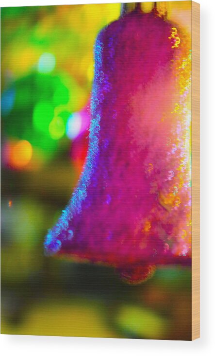 Illusion Wood Print featuring the photograph Christmas Bell by Bridgette Gomes
