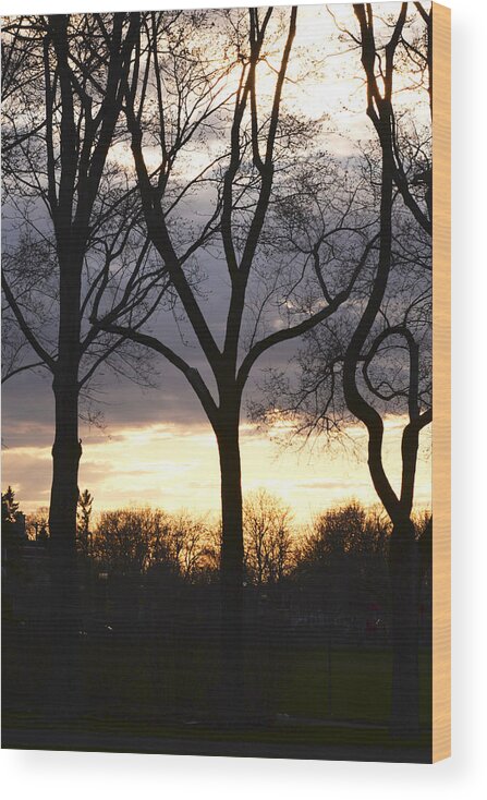 Sky Wood Print featuring the photograph Ciel Mtl 1 by Jean-Marc Robert
