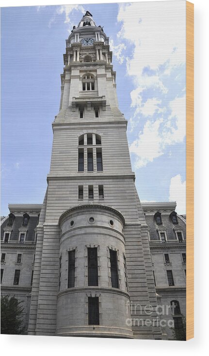 Philadelphia Wood Print featuring the photograph City Hall by Andrew Dinh