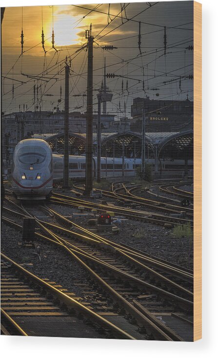 Deutsche Wood Print featuring the photograph Cologne Central Station by Pablo Lopez