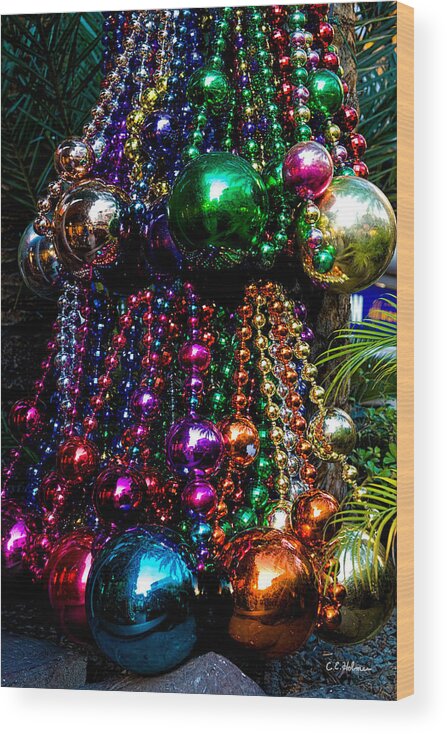 Necklace Wood Print featuring the photograph Colorful Baubles by Christopher Holmes