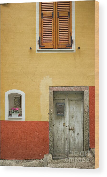 Doors Wood Print featuring the photograph Colors Shapes by Becqi Sherman
