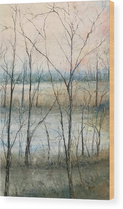 Common Wood Print featuring the painting Common Ground by Robin Miller-Bookhout