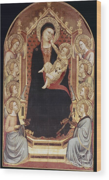 14th Century Wood Print featuring the photograph Daddi: Madonna And Child by Granger