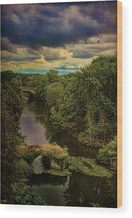 Avon Wood Print featuring the photograph Dark Skies Over The Avon by Chris Lord