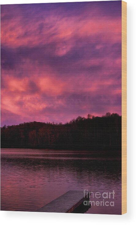 Big Ditch Wildlife Management Area Wood Print featuring the photograph Dawn at the Dock by Thomas R Fletcher