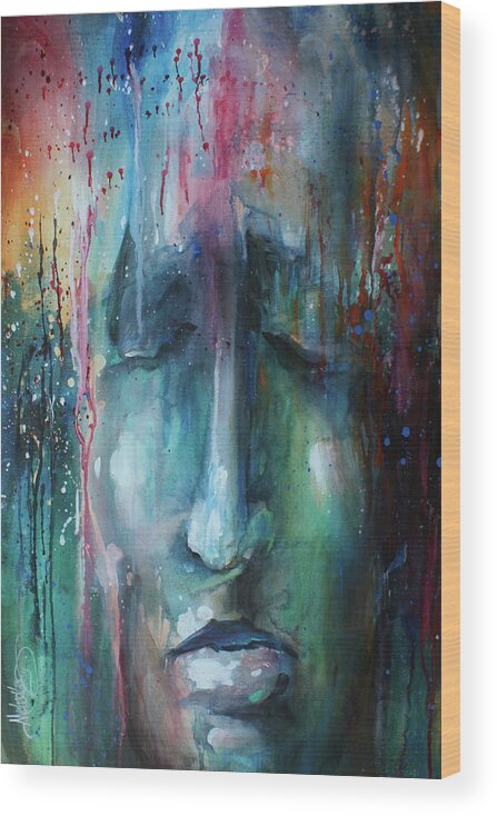 Urban Expression Wood Print featuring the painting Daydream by Michael Lang