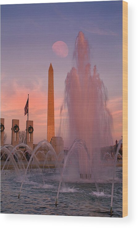 Washington Wood Print featuring the photograph DC Sunset by Betsy Knapp