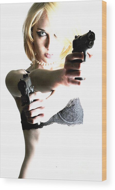 Artistic Wood Print featuring the photograph Deadly blonde by Robert WK Clark