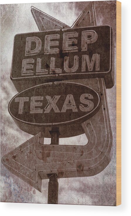 Deep Ellum Wood Print featuring the photograph Deep Ellum Texas by Jonathan Davison