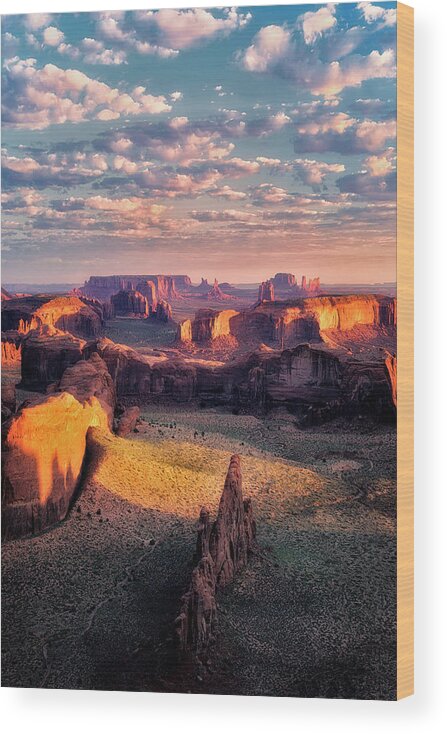 Sunrise Wood Print featuring the photograph Desert Glow  by Nicki Frates