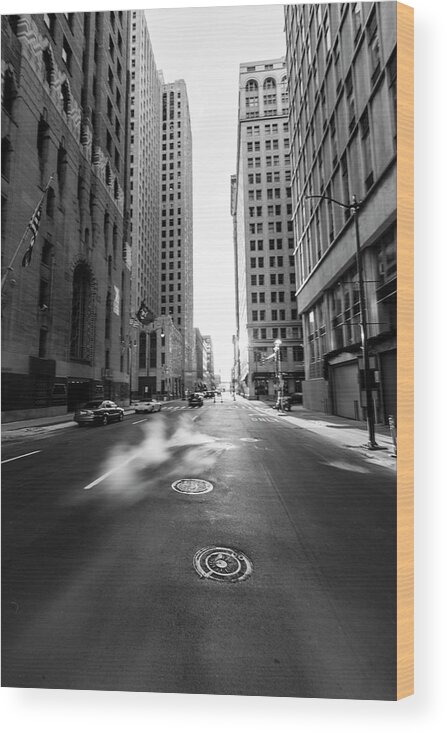 Detroit Wood Print featuring the photograph Detroit road to somewhere by John McGraw