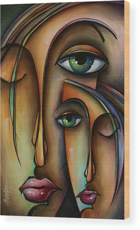 Figurative Wood Print featuring the painting Ditto by Michael Lang