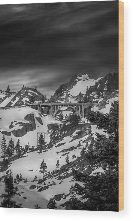 Donner Wood Print featuring the photograph Donner Lake by Bruce Bottomley