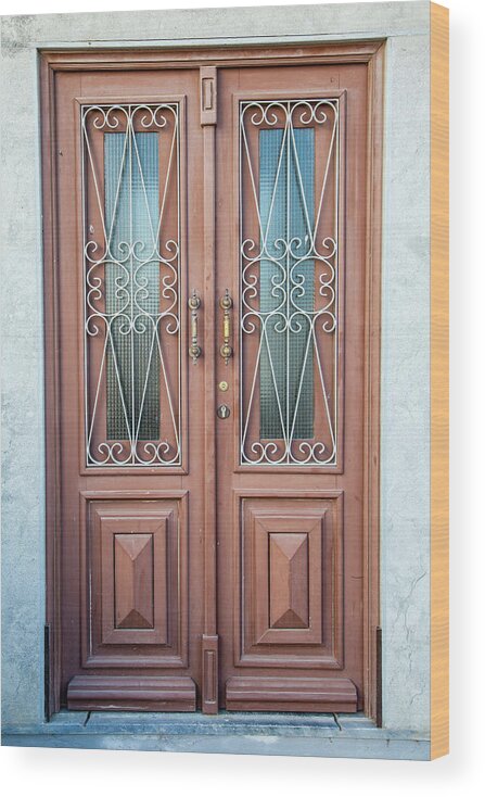 Algarve Wood Print featuring the photograph Door of Algarve by David Letts