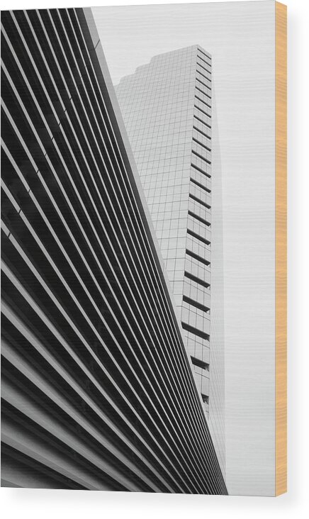 San Diego Wood Print featuring the photograph Downtown San Diego Minimalism by William Dunigan