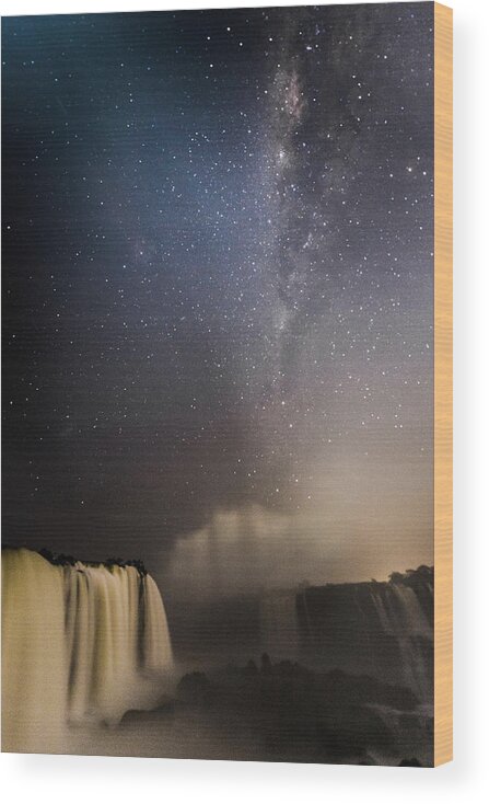 Milky Way Wood Print featuring the photograph Draw the Curtains Aside by Alex Lapidus