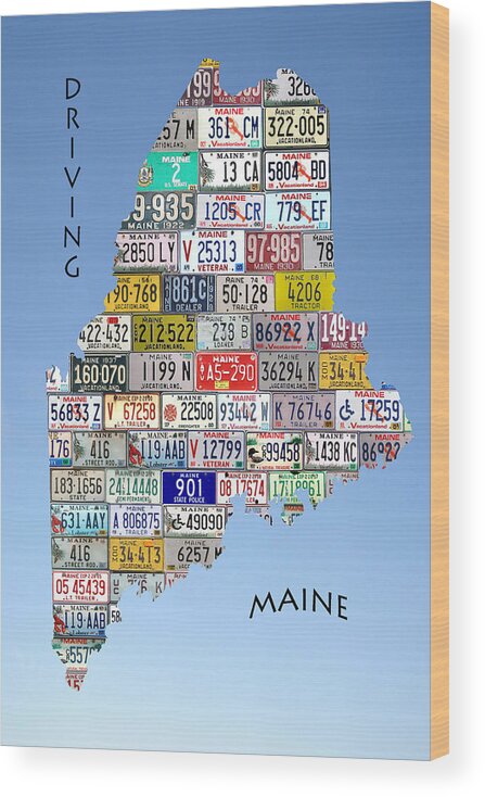 Maine Wood Print featuring the photograph Driving Maine by Jewels Hamrick