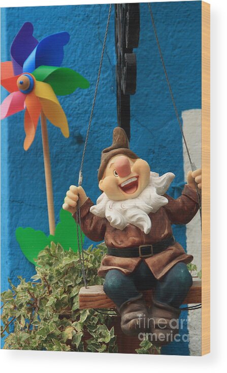 Seven Dwarf Wood Print featuring the photograph Dwarf on Burano by Michael Henderson