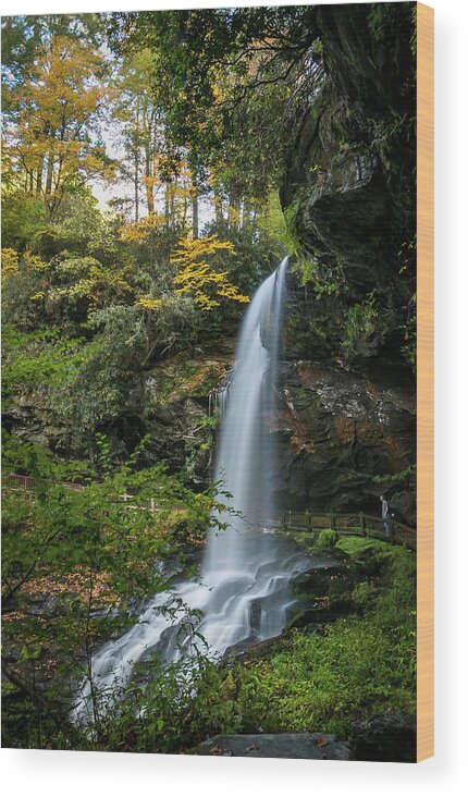Dry Falls Wood Print featuring the photograph Early Autumn at Dry Falls by Chris Berrier