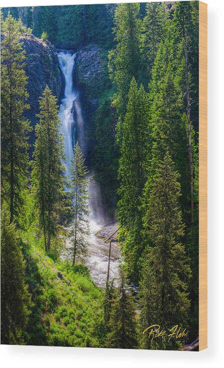 Flowingidaho Wood Print featuring the photograph Elk Creek Falls by Rikk Flohr