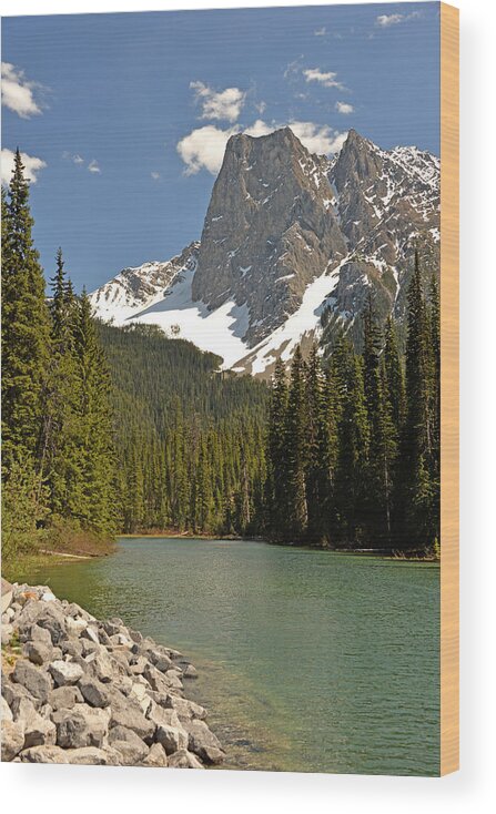 Emerald Lake Wood Print featuring the photograph Emerald Lake Vista by Ginny Barklow