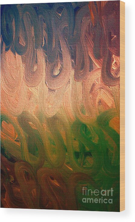 Painting Wood Print featuring the photograph Emotion Acrylic Abstract by Roberta Byram