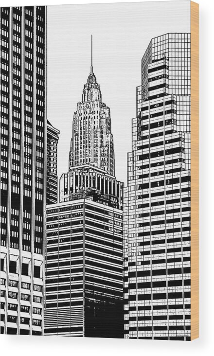 Empire State Building Wood Print featuring the photograph Empire State Building - 1 by Frank Mari