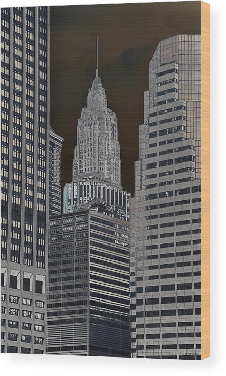 Empire State Building Wood Print featuring the photograph Empire State Building - 1.2 by Frank Mari