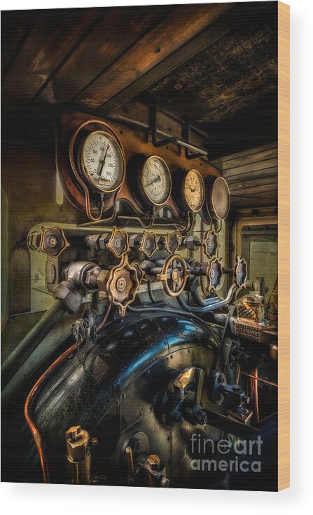 Welsh Highland Railway Wood Print featuring the photograph Loco Engine Room by Adrian Evans