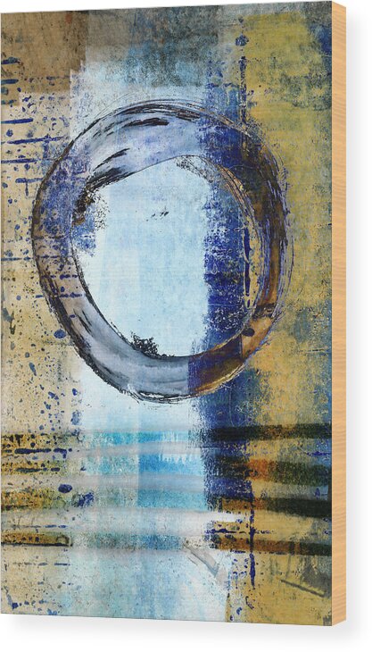 Enso Wood Print featuring the photograph Enso Circle in Glass by Carol Leigh