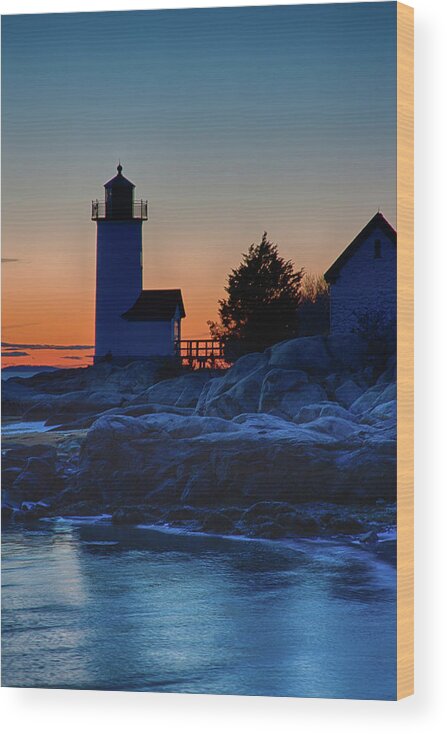 #jefffolger Wood Print featuring the photograph Evening falls on Annisquam by Jeff Folger