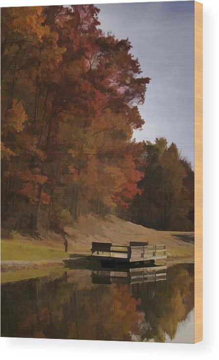 Fall Wood Print featuring the photograph Fall Reflection by Jonas Wingfield
