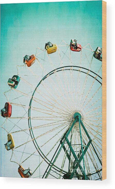 Ferris Wheel Wood Print featuring the photograph Ferris Wheel 2 by Kim Fearheiley