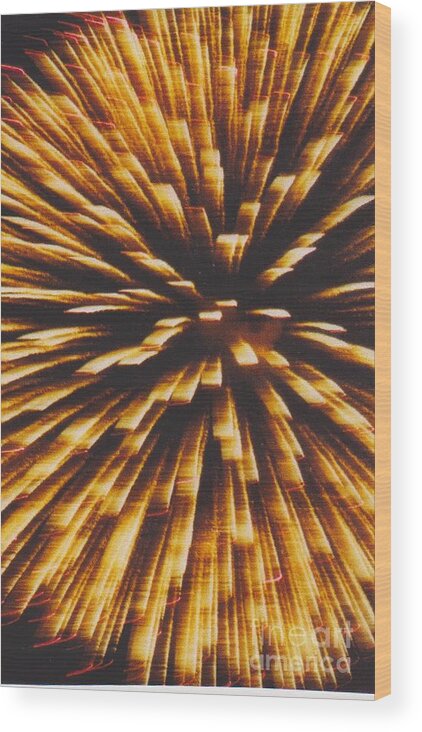 Fireworks Wood Print featuring the photograph Fireworks New York City by Mia Alexander