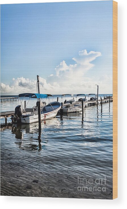 Belize Wood Print featuring the photograph Fisherman's Marina by Lawrence Burry