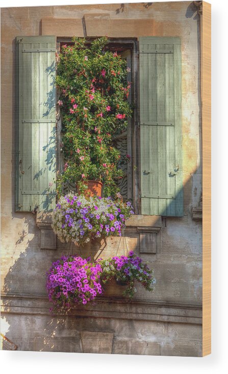Arles Wood Print featuring the photograph Flower Box by John Magyar Photography
