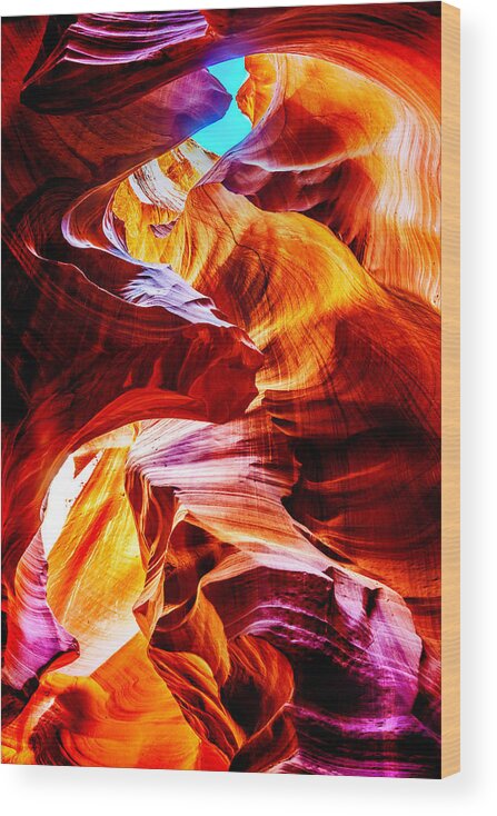 Upper Antelope Canyon Wood Print featuring the photograph Flowing by Az Jackson
