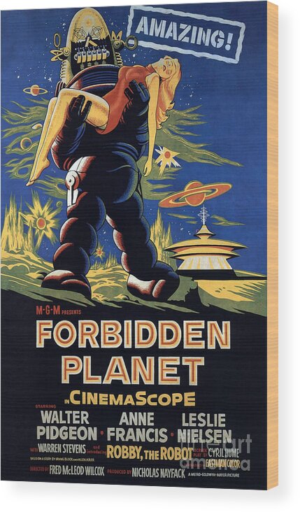 Forbidden Planet Wood Print featuring the photograph Forbidden Planet Amazing Poster by Vintage Collectables