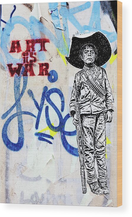 Art Is War Wood Print featuring the photograph Freedom Fighter by Art Block Collections